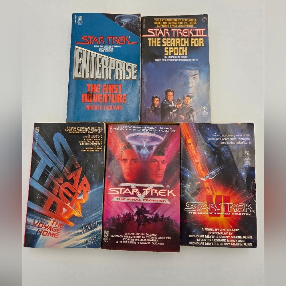 Vintage Star Trek Original Series Pocket Books Science Fiction Lot of 5 Total